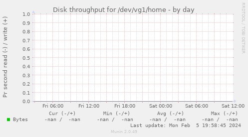 Disk throughput for /dev/vg1/home